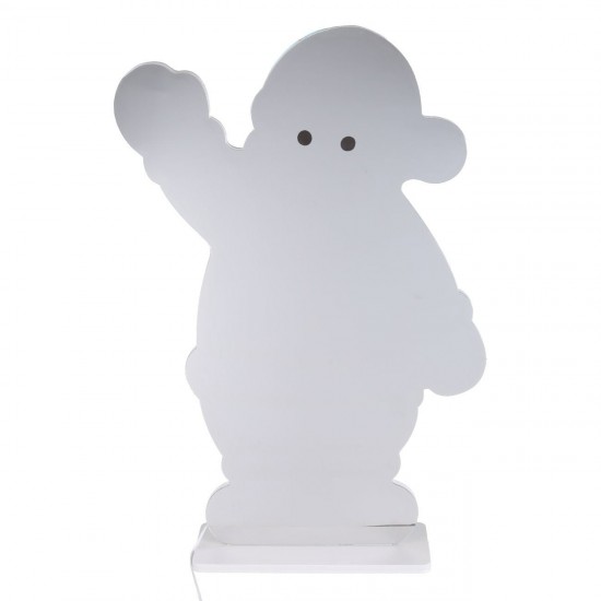 Lampa Oglinda Decorativa de Craciun Mos Craciun cu Efect Infinit & LED 38x10x59cm