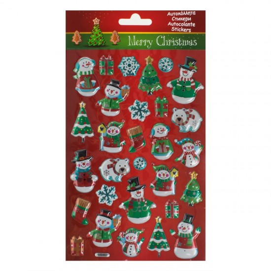 Autocolante Decorative de Craciun Figurine Brazi & Fulgi - 29buc