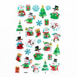 Autocolante Decorative de Craciun Figurine Brazi & Fulgi - 29buc