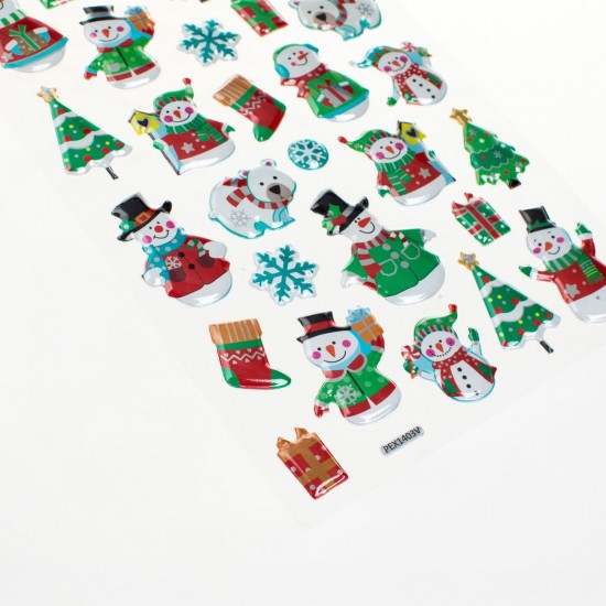 Autocolante Decorative de Craciun Figurine Brazi & Fulgi - 29buc