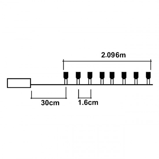 Instalatie de Lumini cu 132 de Becuri LED cu Baterii si Program 2.096m de Interior & Exterior - Alb Rece