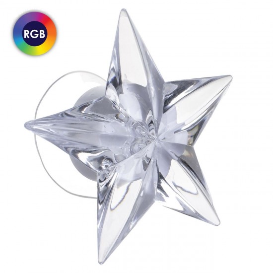 Stea de Craciun cu Lumina Colorata 9x9x4.5cm