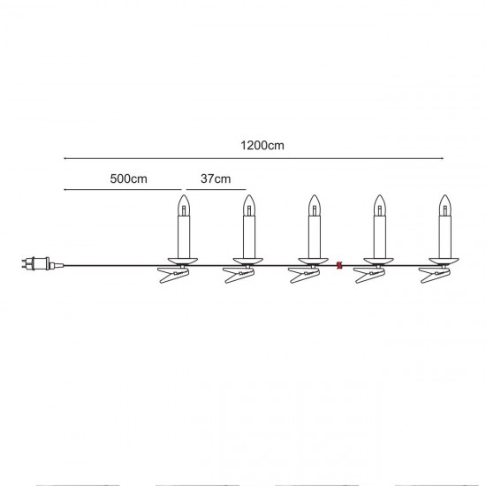 ~20LED LUMANARI ROS LUMINA CALDA