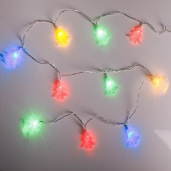 Instalatie de Lumini cu 10 Becuri LED Brazi Acrilici cu Baterii 1.65m - Multicolor