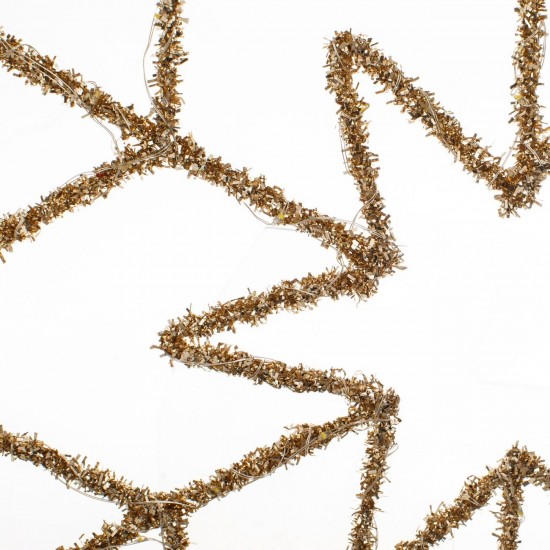 Glob Decorativ Suspendabil de Craciun Fulg cu Beteala & 80 de LED-uri Ø40cm - Alb Cald