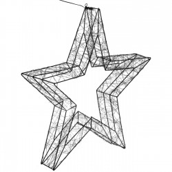 Stea Metalica Decorativa Flash 1800 LED 75x8x75cm - Lumina Colorata