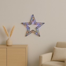 Stea Metalica Decorativa Flash 500 LED 36x6x36cm - Lumina Colorata