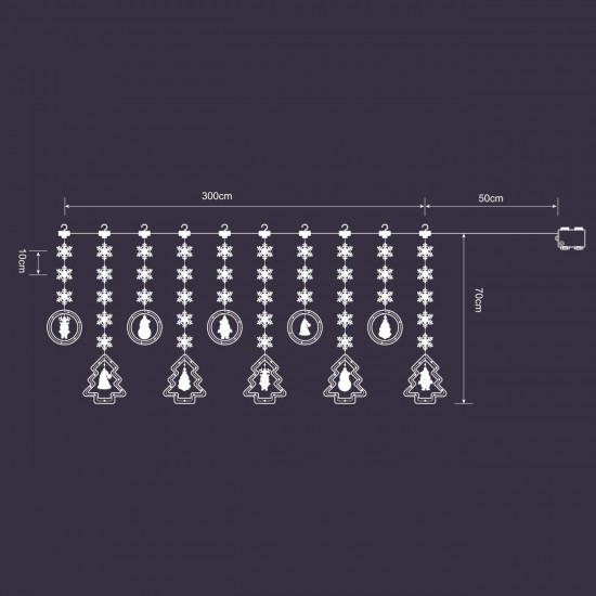 !PERDEA 130LED 10FIGURI CALD 8 MF