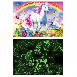 Puzzle Uincorn Fluorescent (500 piese)