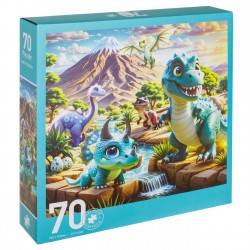 Puzzle Rotund Dinozauri (70 de piese)