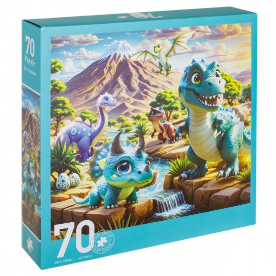 Puzzle Rotund Dinozauri (70 de piese)