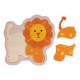 Puzzle din Lemn Leu (4 piese) 14x14cm