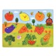 Puzzle Incastru cu Fructe & Legume (9 piese) 30x22cm