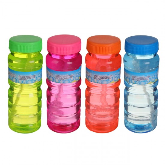 Baloane de Sapun in Sticla Transparenta 4 Culori Neon - 118ml