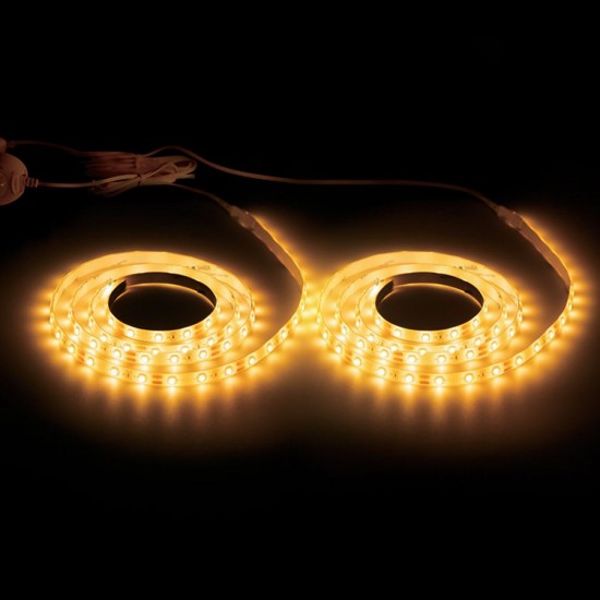 Benzi Strip Light Autocolante cu LED Alb Cald cu Senzor de Miscare 1.5V 1.5m - 2 buc