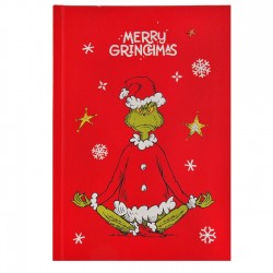Carnetel Notite A5 cu Coperta Rosie Model Grinch de Craciun - 80 File