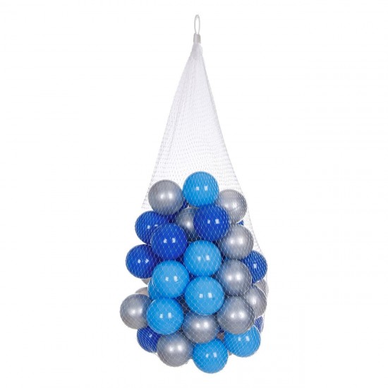 Bile Albastre Bleu & Argintii pentru Spatiu de Joaca 7cm - 50buc
