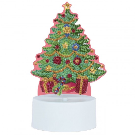 Set DIY de Craciun ”Creaza Brad cu Strasuri & Lumina” 10x14cm - 659buc