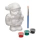 Set Creativ de Craciun cu Figurina 3D Mos Craciun & 3 Recipiente de Vopsea cu Pensula