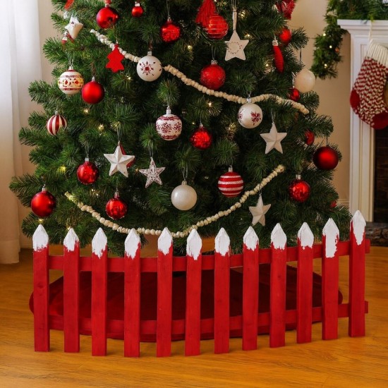 Gardulet Decorativ din Lemn Rosu Nina 98x39cm