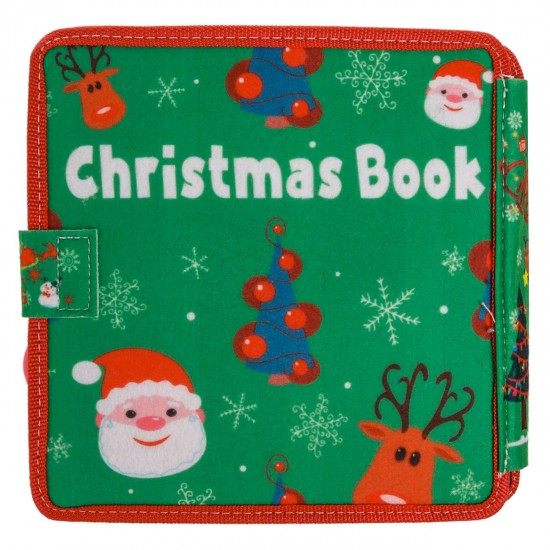 Carte cu Activitati din Fetru Quiet Book Mos Craciun