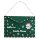 Decoratiune de Craciun Plic din Fetru Verde Mos Craciun "Letter To:Santa Claus" 30x20cm