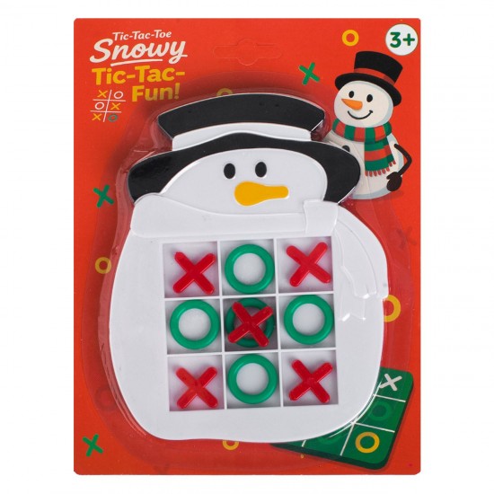 Joc de Craciun Tic Tac Toe cu Model Om de Zapada 13x1x16cm