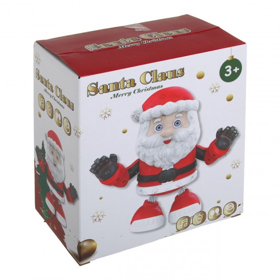 Figurina Interactiva de Craciun Mos Craciun cu Haina Rosie Miscare Sunet & Lumina 19cm