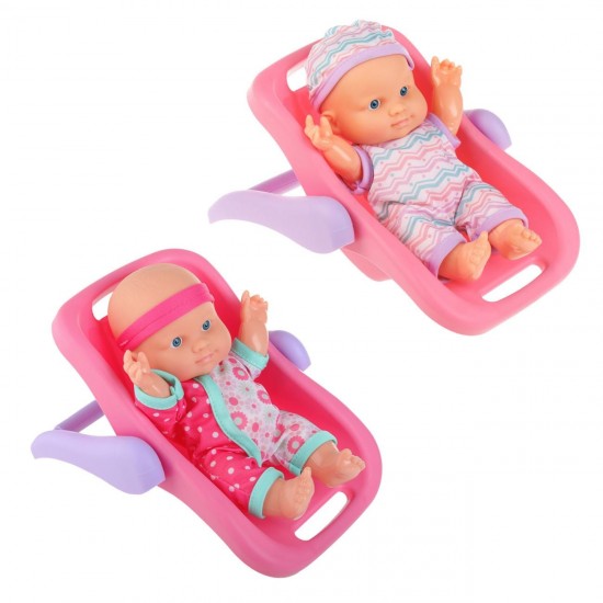 Papusa Bebelus cu Body Colorat & Landou 20x17x18cm