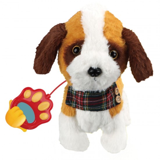 Catel Interactiv Maro Alb cu Lesa Sunet & Miscare