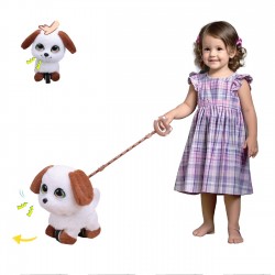 Jucarie Interactiva Caine Alb Maro cu Lesa Sunet & Miscare