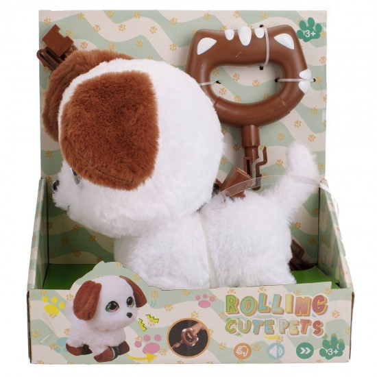 Jucarie Interactiva Caine Alb Maro cu Lesa Sunet & Miscare