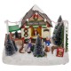 Scena de Craciun Magazin Brazi cu Figurine Lumina & Muzica 19x13x15cm