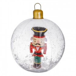 Minge Gonflabila Glob de Craciun cu Model Mos Craciun & Zapada Ø60cm