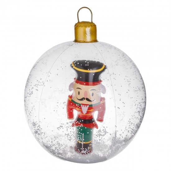 Minge Gonflabila Glob de Craciun cu Model Mos Craciun & Zapada Ø60cm