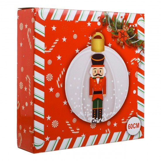 Minge Gonflabila Glob de Craciun cu Model Mos Craciun & Zapada Ø60cm