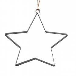 Stea Decorativa Metalica Neagra de Craciun 30x1,5x30cm