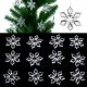 Decoratiune de Craciun Fulgi Acrilici Transparenti 6cm - 12buc
