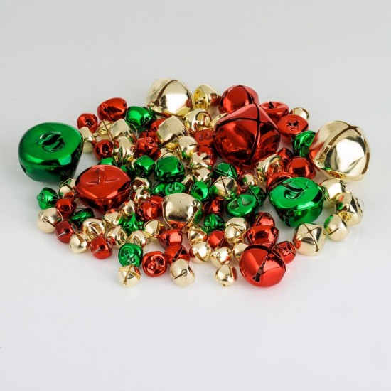 Set Clopotei de Craciun de Diferite Culori & Marimi - 100buc