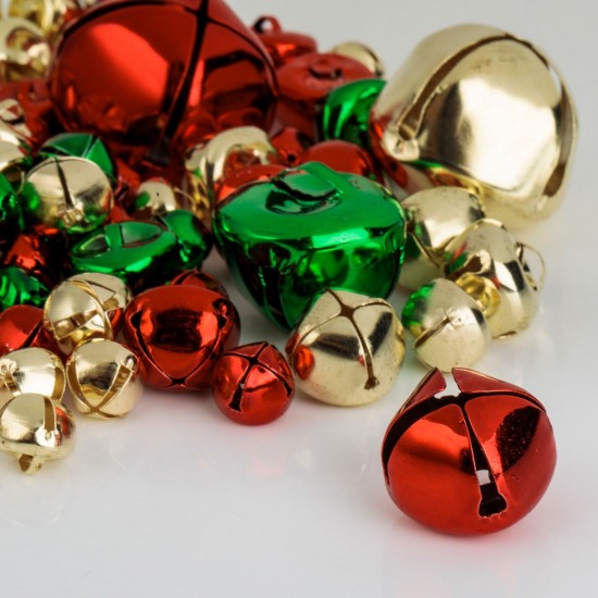 Set Clopotei de Craciun de Diferite Culori & Marimi - 100buc