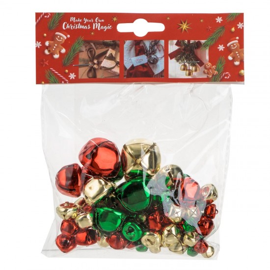 Set Clopotei de Craciun de Diferite Culori & Marimi - 100buc