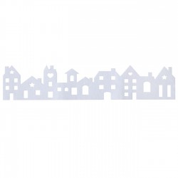 Banner Decorativ de Craciun cu Model Case 98x20cm