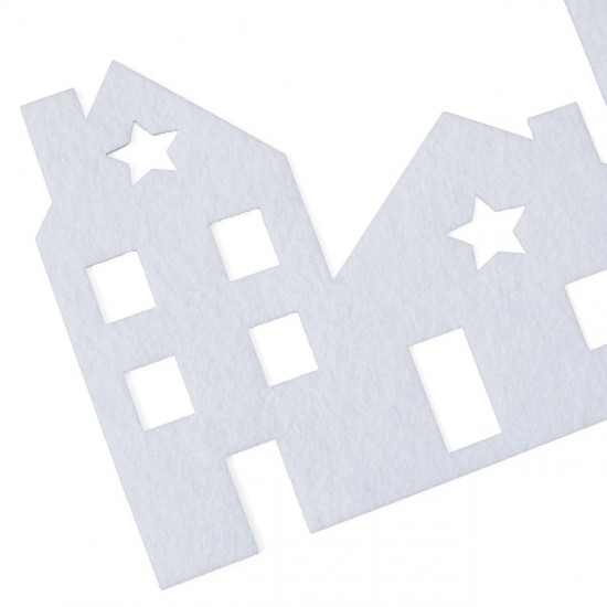 Banner Decorativ de Craciun cu Model Case 98x20cm