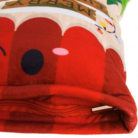 Punga de Plus cu 5 Figurine Jucarii de Craciun 32x42cm