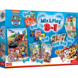 Joc de Societate 8 in 1 Carduri de Memorie Puzzle & Domino Paw Patrol