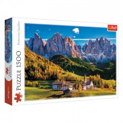 Puzzle Peisaj Muntii Dolomites Italia (1500 de piese) - Trefl