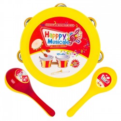 Toba si Maracase Copii Rosu Galben - 3buc