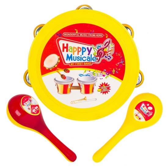 Toba si Maracase Copii Rosu Galben - 3buc