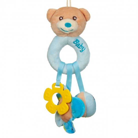 Jucarie Zornaitoare Textila Ursulet Ciel & Jucarie de Dentitie 25cm