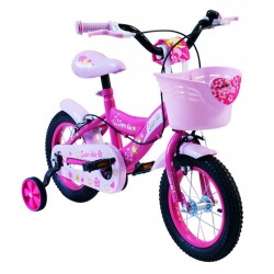 Bicicleta Fucsia cu Cos Roz pentru Copii - 12